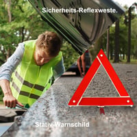 Set triunghi reflectorizant și vestă reflectorizantă Gtwinsone, triunghi de avarie auto pliabil cu husă de depozitare 6