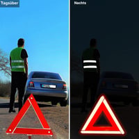 Set triunghi reflectorizant și vestă reflectorizantă Gtwinsone, triunghi de avarie auto pliabil cu husă de depozitare 3