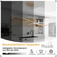 Závesné LED svietidlo Guang Shuo 150 cm nad jedálenský stôl, stmievateľné s diaľkovým ovládaním, teplota farieb 3000K-6500K, lineárne stropné svietidlo do kuchyne 4