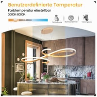 Závesné LED svietidlo Guang Shuo 150 cm nad jedálenský stôl, stmievateľné s diaľkovým ovládaním, teplota farieb 3000K-6500K, lineárne stropné svietidlo do kuchyne 2