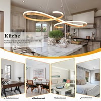 Závesné LED svietidlo Guang Shuo 150 cm nad jedálenský stôl, stmievateľné s diaľkovým ovládaním, teplota farieb 3000K-6500K, lineárne stropné svietidlo do kuchyne 3
