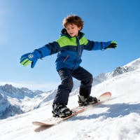 Mănuși de schi de iarnă pentru copii GUANGDAOVOD, mărimea S - Impermeabile, rezistente la vânt, mănuși de iarnă groase pentru băieți și fete pentru sporturi în aer liber 6