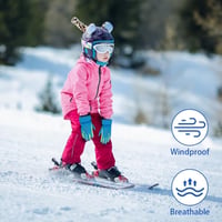 Mănuși de schi de iarnă pentru copii GUANGDAOVOD, mărimea S - Impermeabile, rezistente la vânt, mănuși de iarnă groase pentru băieți și fete pentru sporturi în aer liber 5
