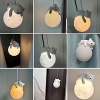 GUANSHAN 3D Hold Függőlámpa Hálószobai Mennyezeti Lámpa Gyerekszoba Dekoráció 7