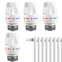 GuBaoZhuo Termostatska glava za radijatore, 4 komada, navoj M30 x 1,5, automatska regulacija, funkcija zaštite od smrzavanja, za ured i dom 1