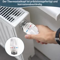 GuBaoZhuo Termostatska glava za radijatore, 4 komada, navoj M30 x 1,5, automatska regulacija, funkcija zaštite od smrzavanja, za ured i dom 4