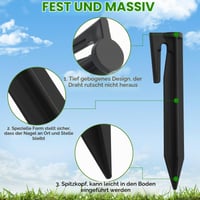 Gucass 120 ks zemných klincov pre obvodový kábel robotickej kosačky, kotviace kolíky z PP materiálu na drôt, stany a kempovanie 3