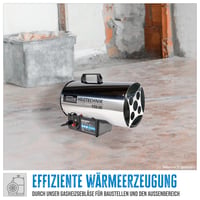 Încălzitor cu aer cald pe gaz Güde GGH 10 INOX – 10000 W, 500 m³/h, aprindere piezoelectrică, carcasă din oțel inoxidabil, regulator de presiune 300 mbar, cu furtun de gaz de 1,5 m 2