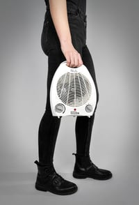 Teplovzdušný ventilátor Güde GH 2000, 2000 W, 2 stupne výkonu (1000/2000 W), prietok vzduchu 75 m³/h, plynulý termostat, ochrana proti prehriatiu a prevráteniu, rukoväť na prenášanie 9