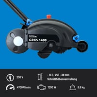 Güde GRKS 1400 električni rubni rezač trave 1200 W, promjer diska 19 cm, dubina rezanja u 3 stupnja (-13/-25/-38 mm), 4700 o/min, plavo-crna, kabel 3