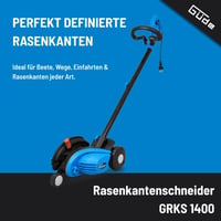 Güde GRKS 1400 električni rubni rezač trave 1200 W, promjer diska 19 cm, dubina rezanja u 3 stupnja (-13/-25/-38 mm), 4700 o/min, plavo-crna, kabel 2