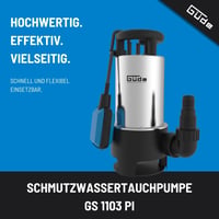 Pompă submersibilă pentru apă murdară Güde GS 1103 PI, 1100 W, 20000 l/h, înălțime de pompare 8 m, adâncime de scufundare 7 m, cu întrerupător cu flotor 2