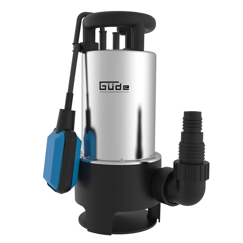 Pompă submersibilă pentru apă murdară Güde GS 1103 PI, 1100 W, 20000 l/h, înălțime de pompare 8 m, adâncime de scufundare 7 m, cu întrerupător cu flotor