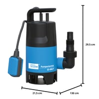 Pompă submersibilă pentru apă murdară Güde GS 4002 P, 400 W, 7500 l/h, înălțime de pompare 5 m, întrerupător cu flotor reglabil, cablu 10 m, protecție termică 10