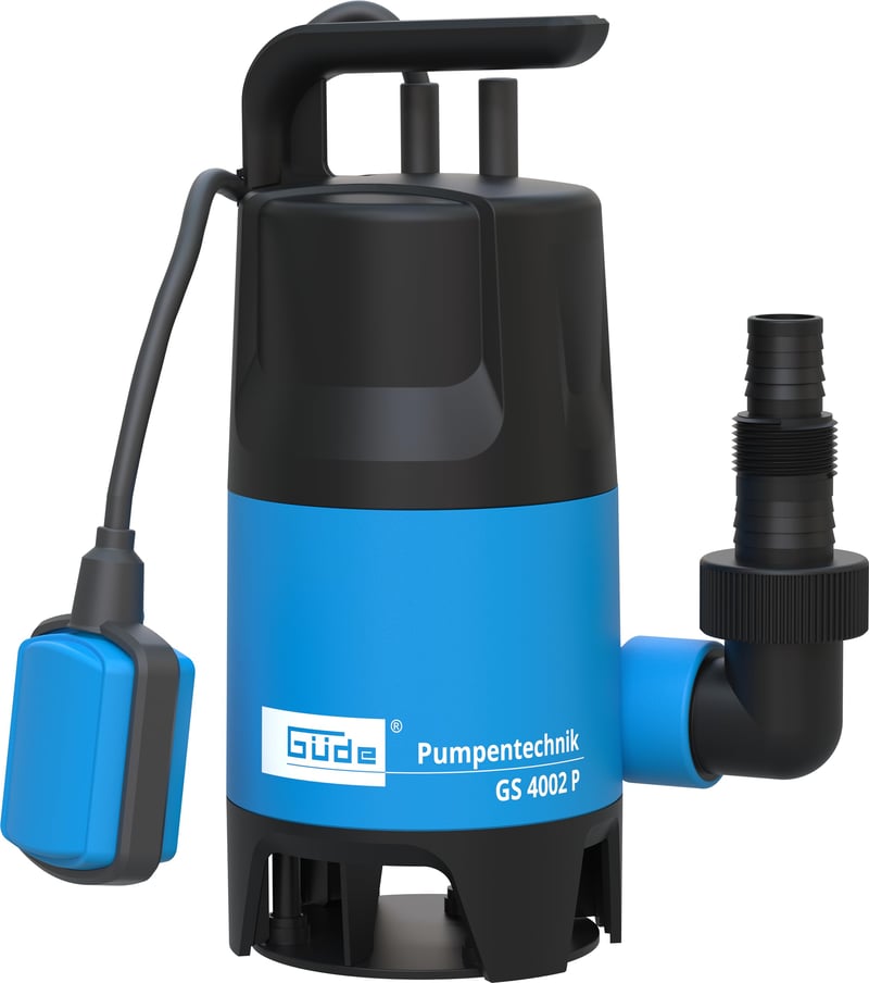 Pompă submersibilă pentru apă murdară Güde GS 4002 P, 400 W, 7500 l/h, înălțime de pompare 5 m, întrerupător cu flotor reglabil, cablu 10 m, protecție termică