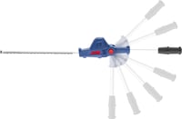 Akumulátorové teleskopické nožnice na živý plot Güde HST 18-201-05 – 18V, dĺžka strihu 43 cm, hrúbka strihu 15 mm, hlava otočná v 6 smeroch, teleskopická rukoväť až do 2,65 m, vrátane akumulátora a nabíjačky 6