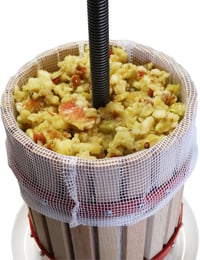Presă pentru fructe și fructe de pădure Güde OP 6 – coș de presare de 6 litri, diametru 17,5 cm, oțel inoxidabil 8
