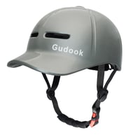 Cască de bicicletă Gudook pentru adulți, stil șapcă de baseball - Cască ușoară, reglabilă, certificată - Gri, mărimea M 1