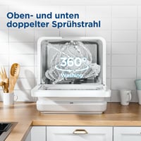 Gudsunal Mini Mosogatógép 7L Tartály, 6 Program, 72°C Higiénia Funkció 7
