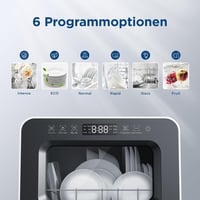 Gudsunal Mini Mosogatógép 7L Tartály, 6 Program, 72°C Higiénia Funkció 6