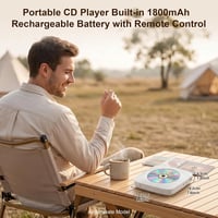 Gueray asztali Bluetooth CD lejátszó beépített hangszóróval, FM rádióval - fehér 4