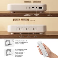 Gueray asztali Bluetooth CD lejátszó beépített hangszóróval, FM rádióval - fehér 8