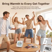 Gueray asztali Bluetooth CD lejátszó beépített hangszóróval, FM rádióval - fehér 5