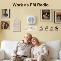 Gueray asztali Bluetooth CD lejátszó beépített hangszóróval, FM rádióval - fehér 6
