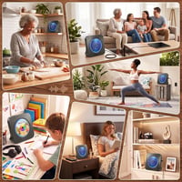 Player CD portabil Gueray cu Bluetooth, difuzor încorporat, telecomandă, radio FM, USB, card, AUX 3.5 mm, alarmă, negru 7