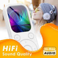 Gueray Bluetooth MP3 lejátszó FM rádióval, 64 GB - fehér 4