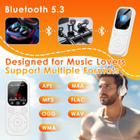 Gueray Bluetooth MP3 lejátszó FM rádióval, 64 GB - fehér 6