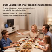 Prenosný CD prehrávač Gueray s Bluetooth reproduktorom, FM rádiom, USB, AUX, batériou 1800 mAh, diaľkovým ovládaním, možnosťou montáže na stenu, čierny 5