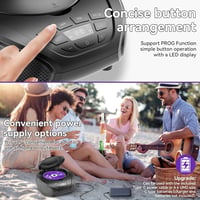Gueray CD player portabil boombox cu difuzoare integrate, radio FM, intrare AUX și mufă pentru căști, ideal pentru cărți audio 6