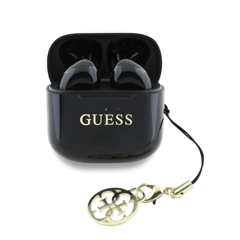 Bezdrôtové slúchadlá Guess Bluetooth 5.3, nastaviteľné, výkonný zvuk, čierne - darček pre ženy aj mužov