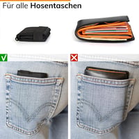 GUGGIARI Slim Wallet RFID-védelemmel, kártyatartó pénztárca - fekete/carbon 4