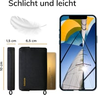 GUGGIARI Slim Wallet RFID-védelemmel, kártyatartó pénztárca - fekete/carbon 3