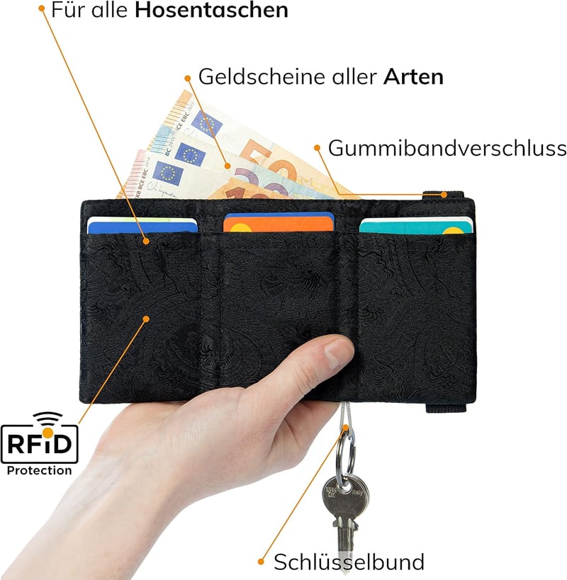 GUGGIARI Slim Wallet RFID védelemmel férfi női pénztárca kártyatartó