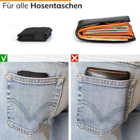 GUGGIARI Slim Wallet RFID védelemmel férfi női pénztárca kártyatartó 4