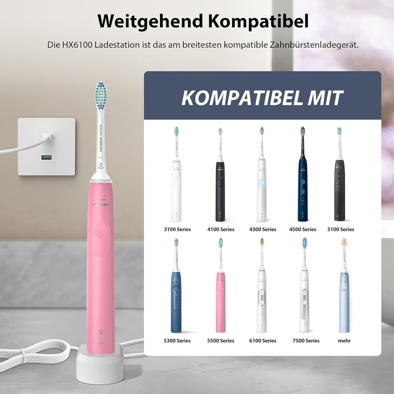 Gugiers Philips Sonicare HX6100 töltőállomás USB kábellel HX6000 HX3000 HX8000 sorozathoz