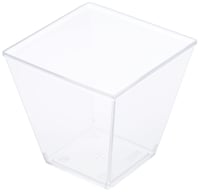 GUILLIN Moulipack Verine 120C pyramídové poháriky 12 cl, číry krištáľový polystyrén, 5,9x5,9x5,6 cm, balenie 50 ks 2