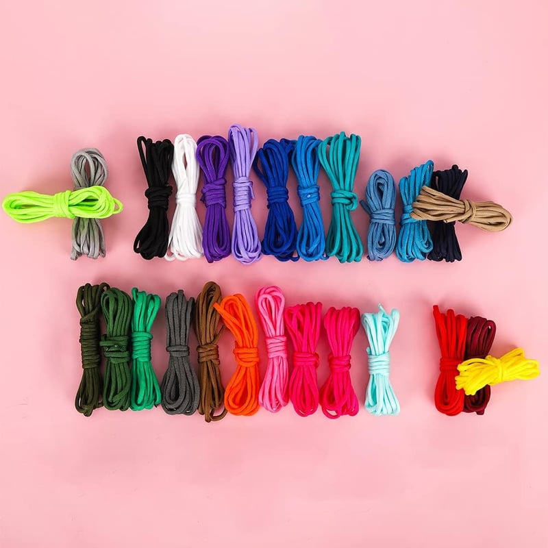 Gukasxi 26 darabos Paracord szett 4mm 550 nylon kötél 10 láb karkötő készítéshez