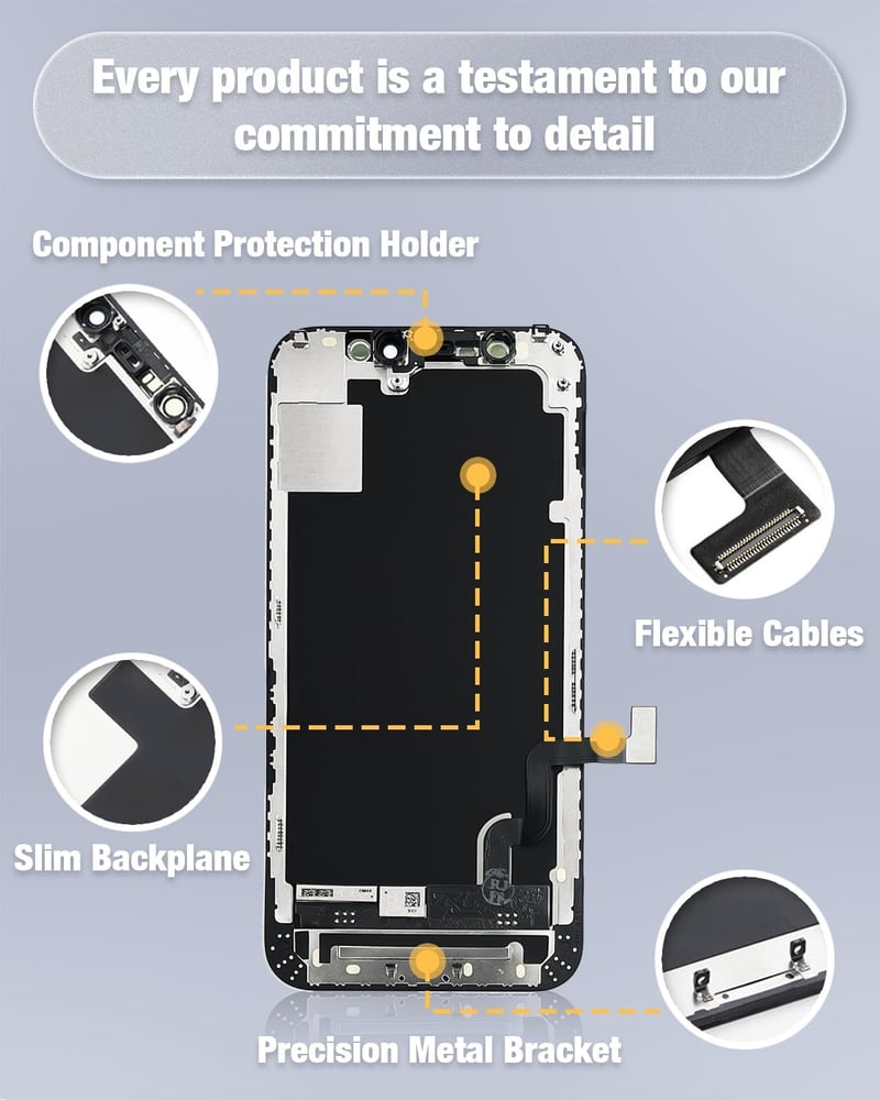 GULEEK iPhone 12 Mini LCD kijelző csere 5.4" fekete érintőképernyő szerszámokkal