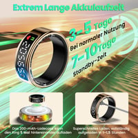 Inteligentný prsteň Gulemfy s LED displejom, meraním tepu/SpO2/spánku, IP68, Android/iOS 6