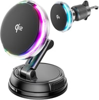 GuMosh Qi2 15W MagSafe autós töltő hűtéssel, RGB világítás, erős mágneses tartó iPhone-hoz 1