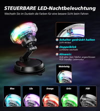 GuMosh Qi2 15W MagSafe autós töltő hűtéssel, RGB világítás, erős mágneses tartó iPhone-hoz 4