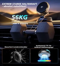 GuMosh Qi2 15W MagSafe autós töltő hűtéssel, RGB világítás, erős mágneses tartó iPhone-hoz 5