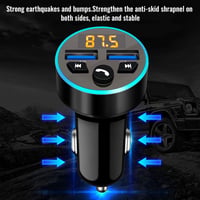 Guniata Bluetooth FM Transmitter autóba QC3.0 gyors töltővel és kihangosítóval 4
