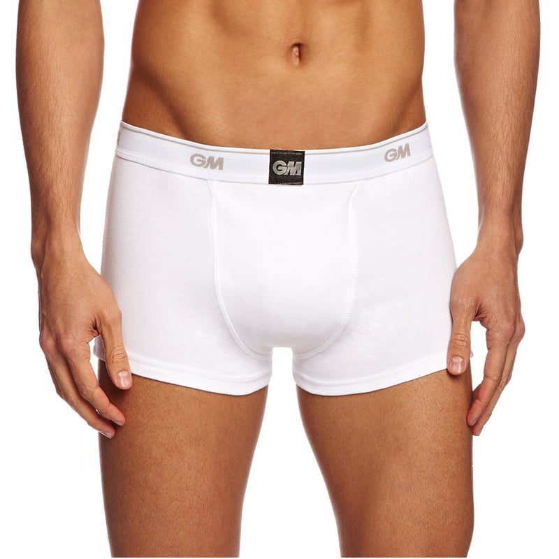 Gunn & Moore kriketové boxerky biele XXL (obvod pása 39-40") s elastickým pásom, zo špeciálnej zmesi bavlny so zabudovaným vreckom na chránič