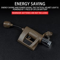Gunyoo Taktikai Sisak Lámpa 4 Üzemmóddal - Zöld/Piros/Fehér/IR LED Hajlítható Nyakkal - Vadászathoz, Airsoft Játékhoz, Túrázáshoz - Brown 5