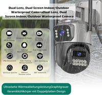 GUOANVISION 6MP Kettős Lencse Kültéri Biztonsági Kamera Éjjellátóval és Automatikus Követéssel 7